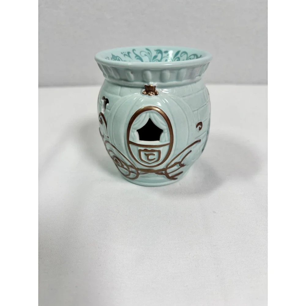 Disney Cinderella Scentsy Mini Warmer Ceramic Plug In Wax Melter Blue 15W Bulb